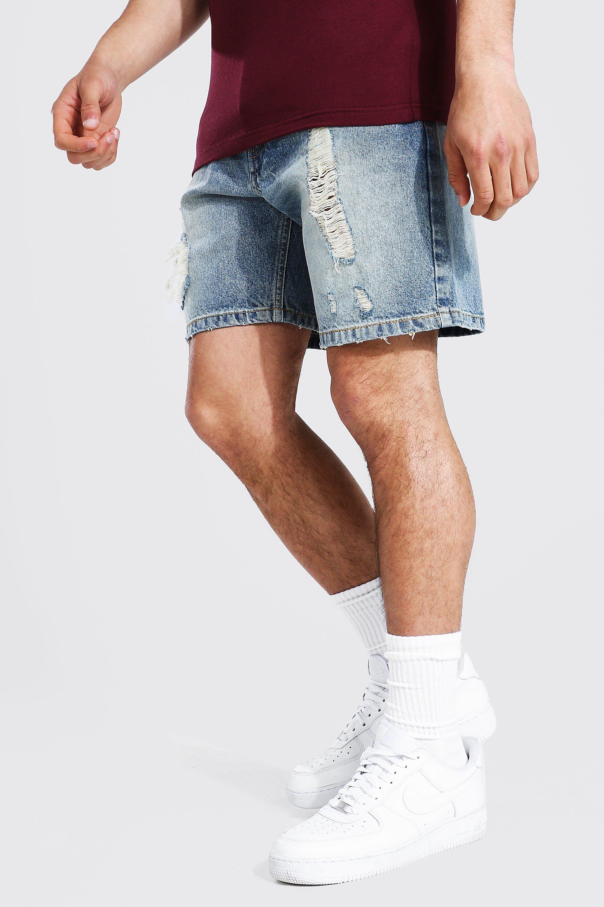 Boohooman hot sale denim shorts